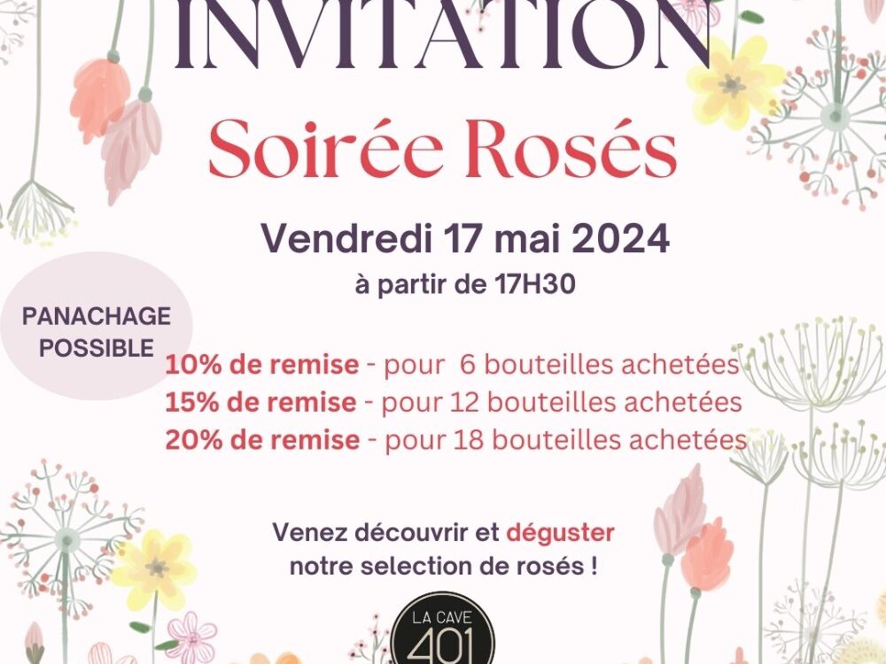 Soir&eacute;e Ros&eacute;s le vendredi 17 mai Villers-l&egrave;s-Nancy
